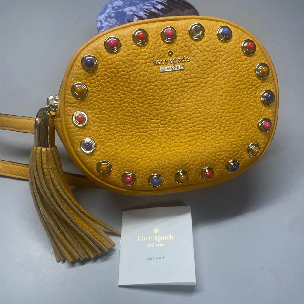 Kate Spade Yellow Studded Crossbody Bag